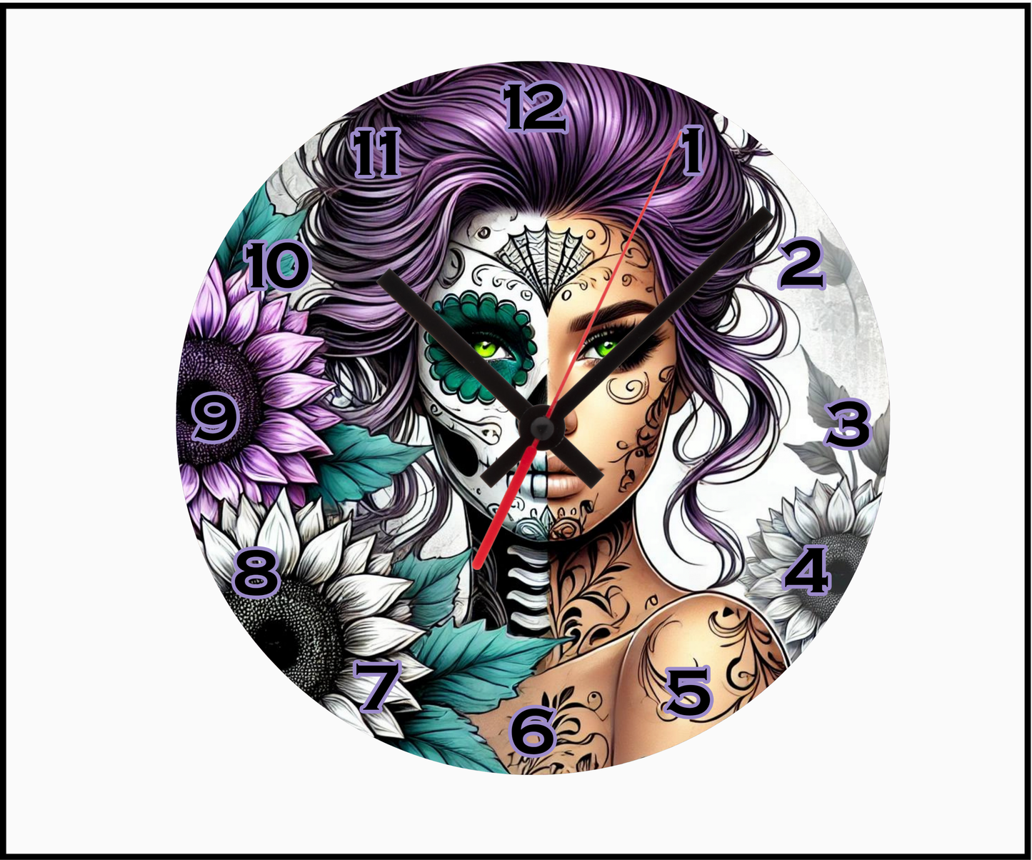 Two Face Bad Ass Sublimated Clock (Round 069)
