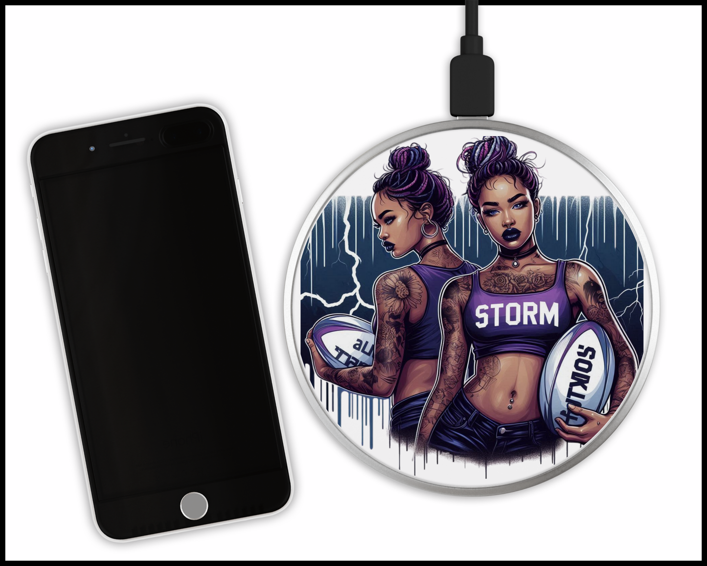 Melbourne Storm Sublimated Wireless Phone Charger (400)