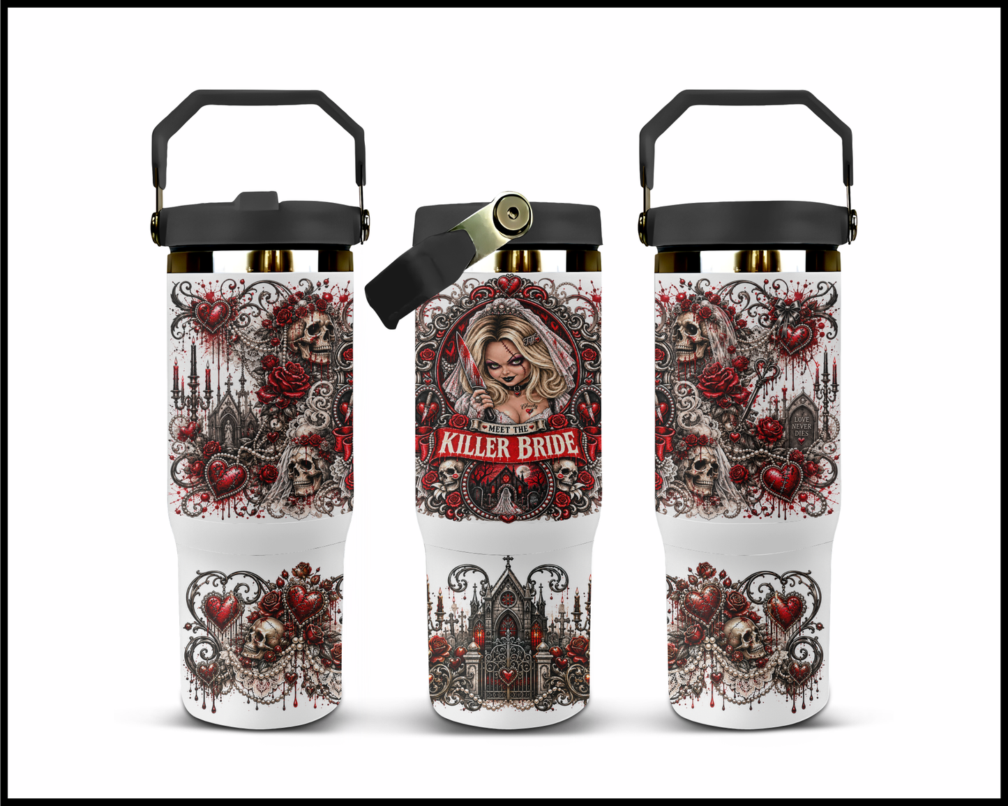 Sinister Sips - Bride of Chucky Big Guzzler Stainless Steel Tumbler (1084)