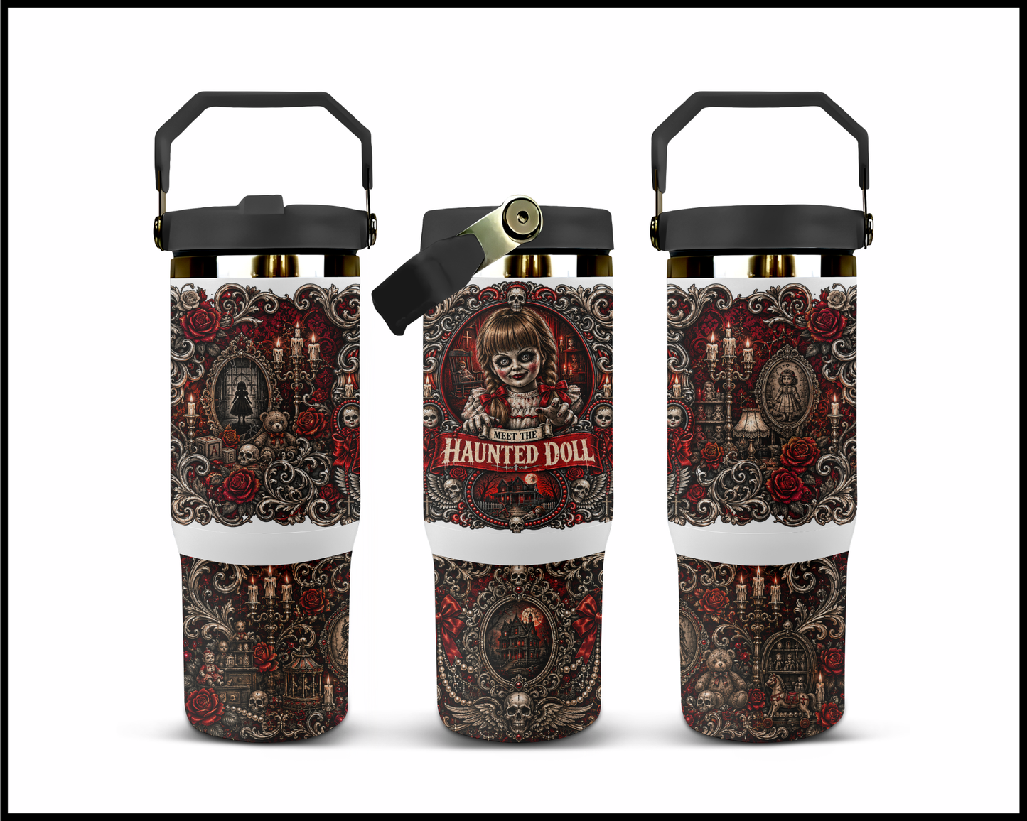 Sinister Sips - Annabelle Big Guzzler Stainless Steel Tumbler (1091)