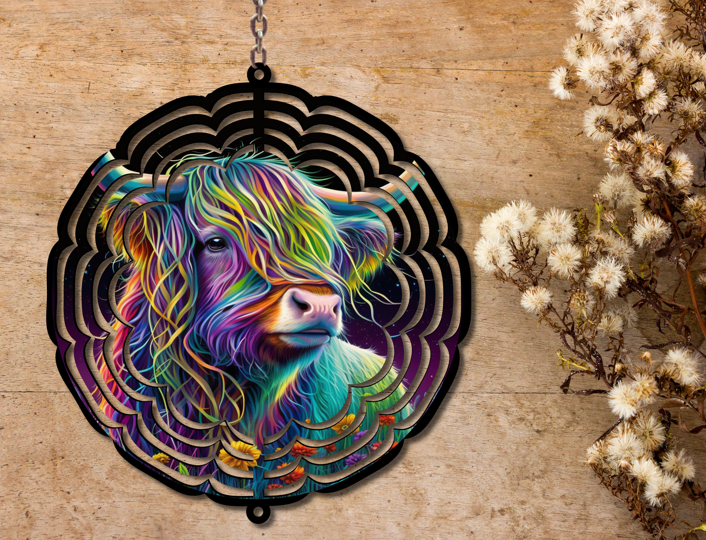 Highland Cow Wind Spinner (109)