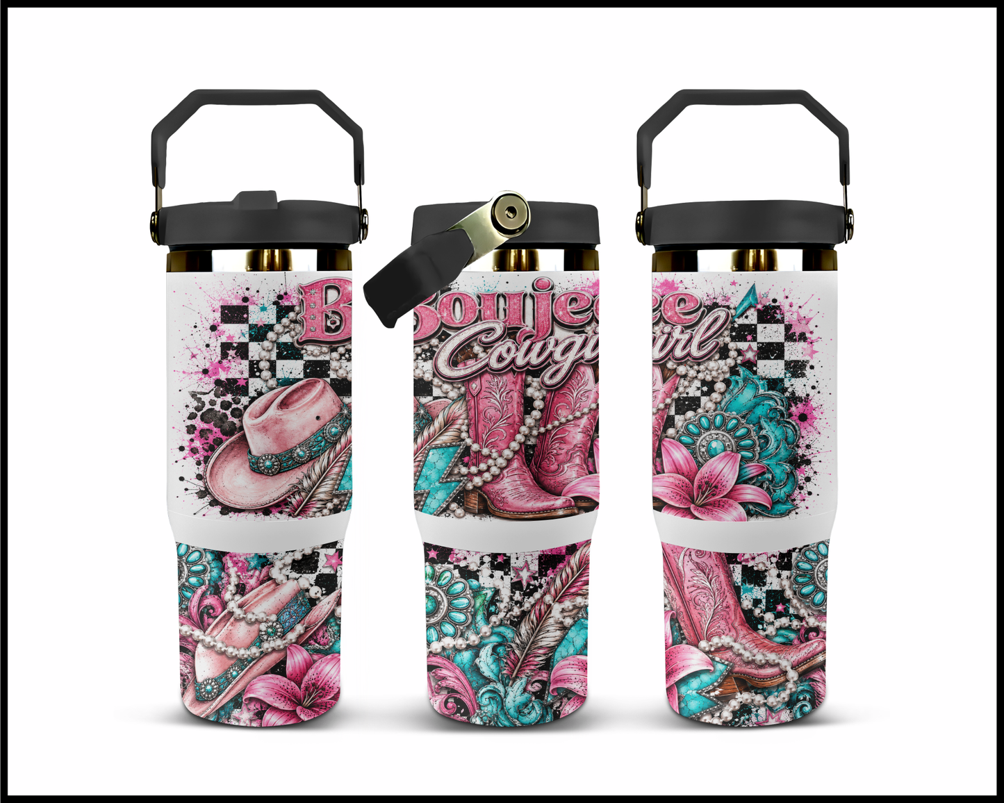 Boujee Cowgirl Big Guzzler Stainless Steel Tumbler (1131)