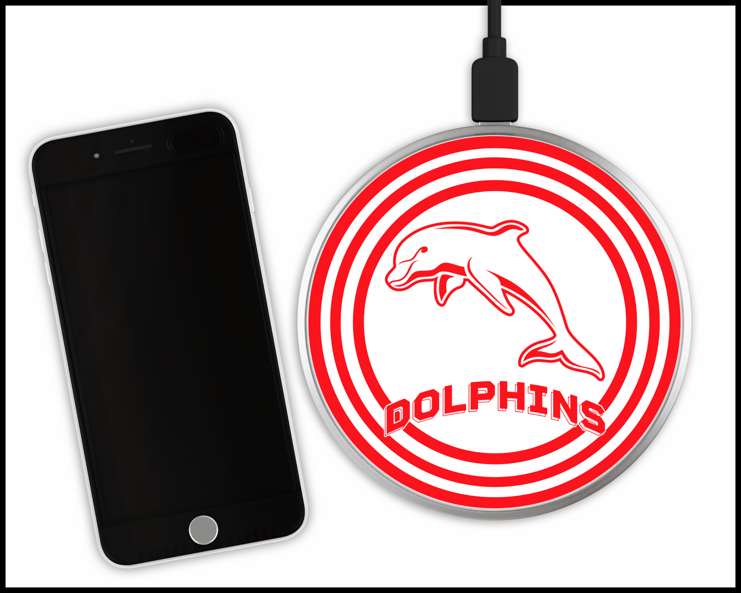 Dolphins Sublimated Wireless Phone Charger (001)