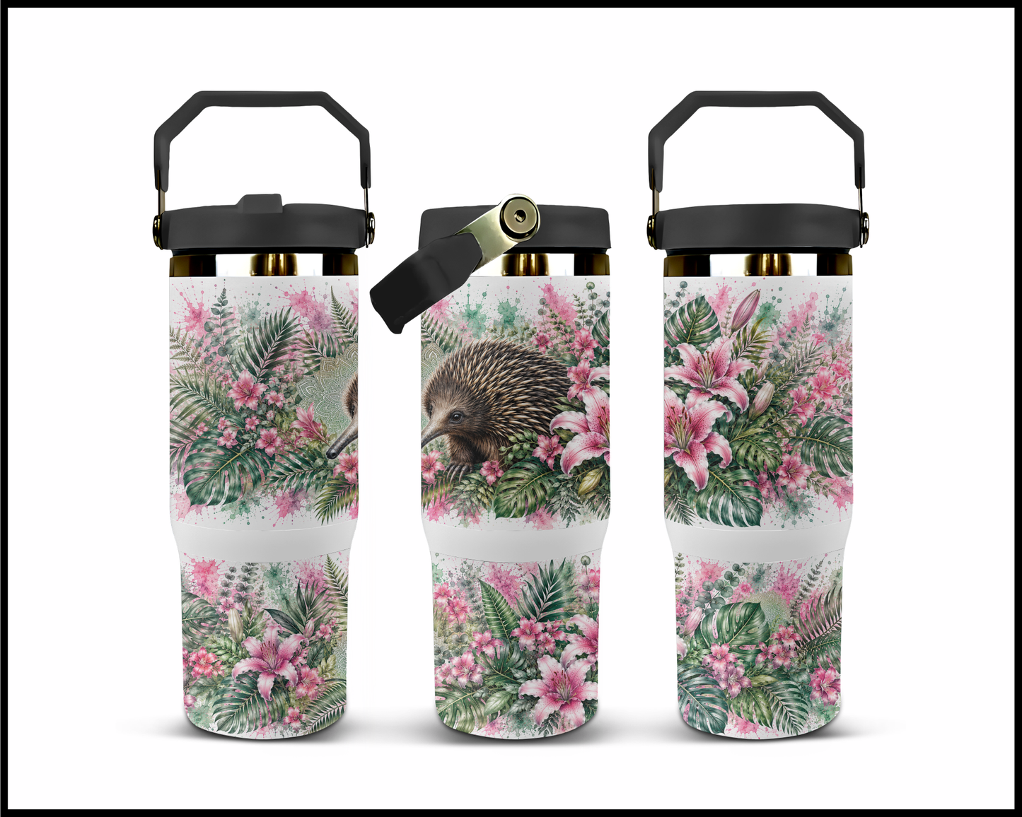 Botanical Bliss - Echidna Big Guzzler Stainless Steel Tumbler (1247)