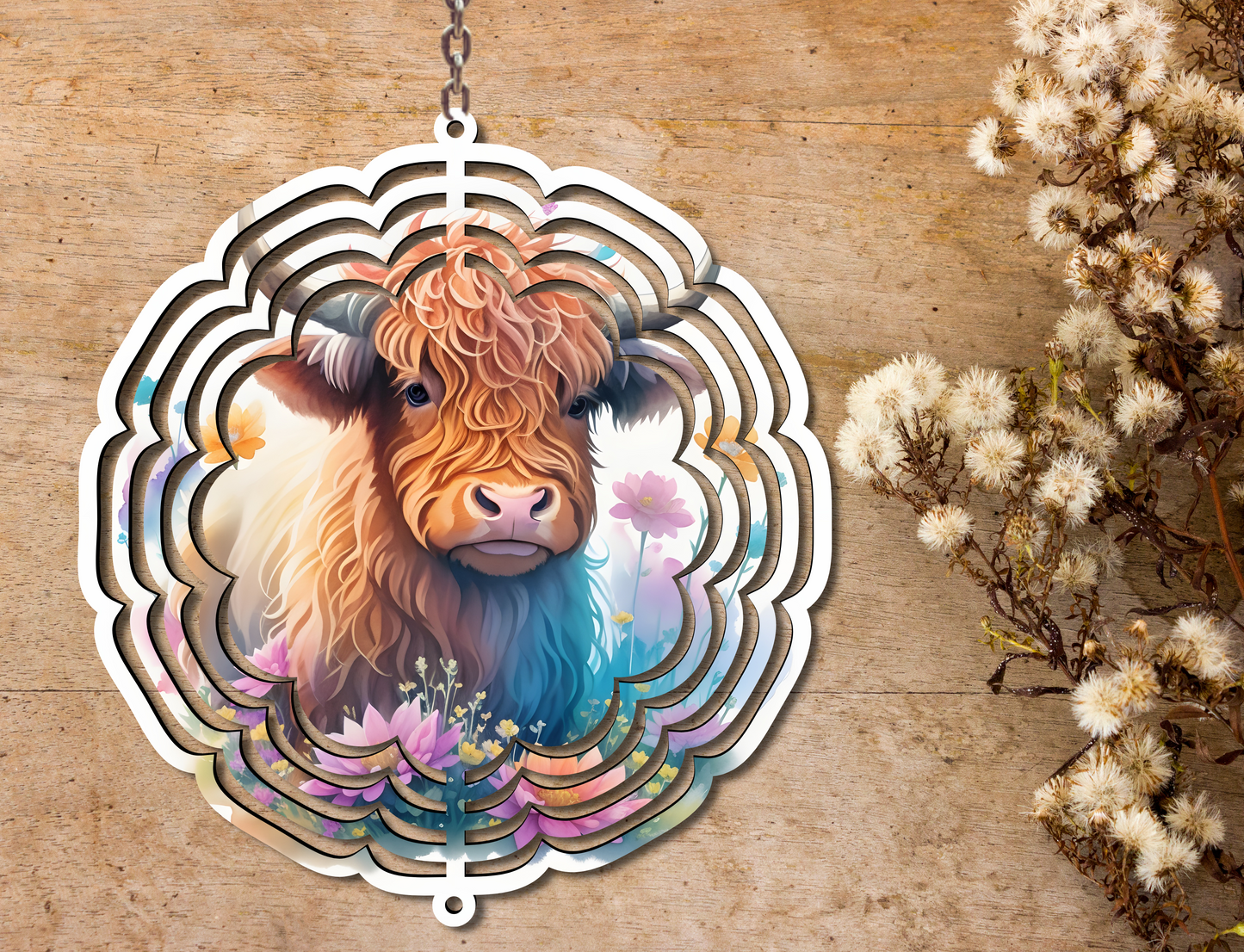 Highland Cow Wind Spinner (064)