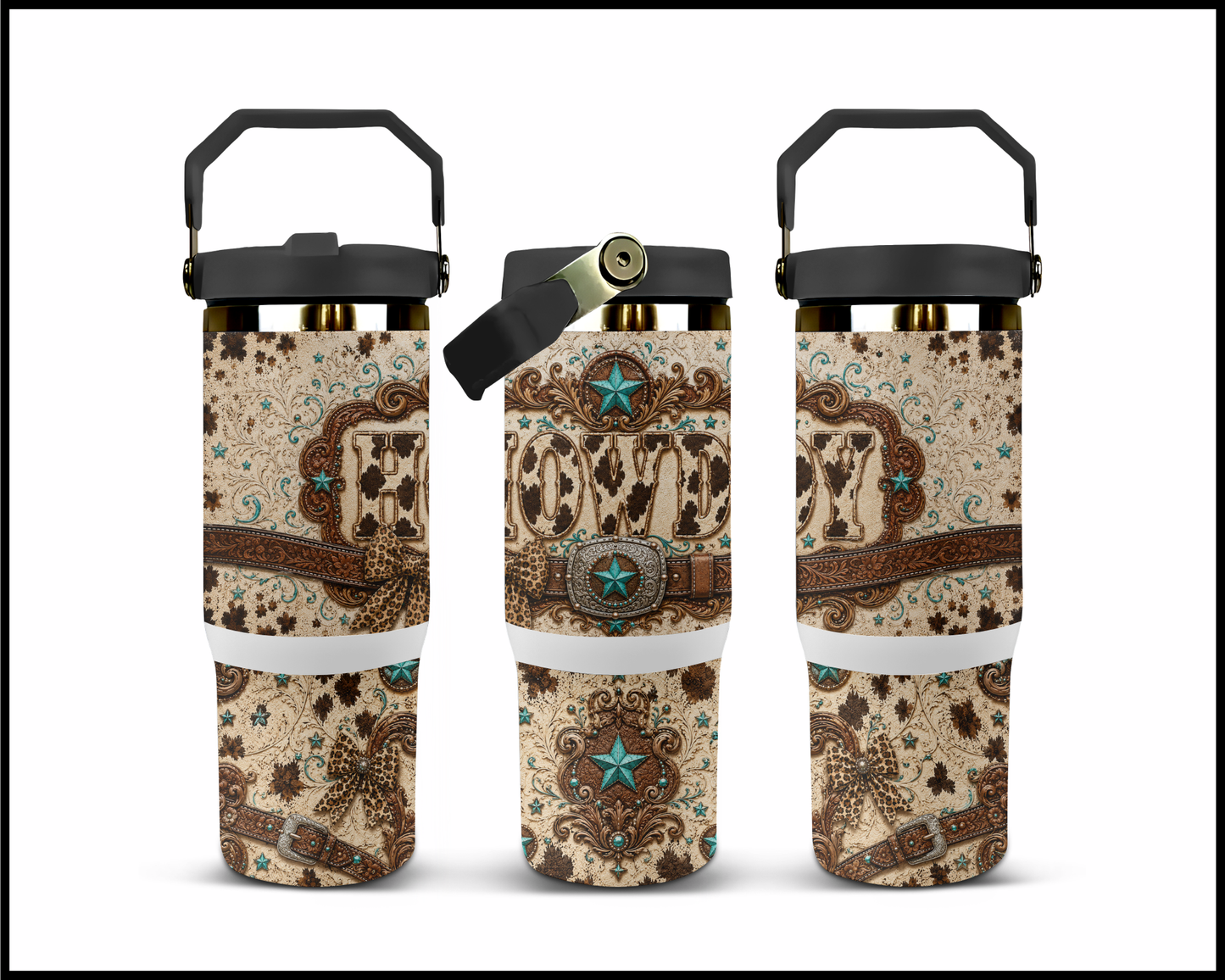 The High-Noon Howdy Big Guzzler Stainless Steel Tumbler (1334)