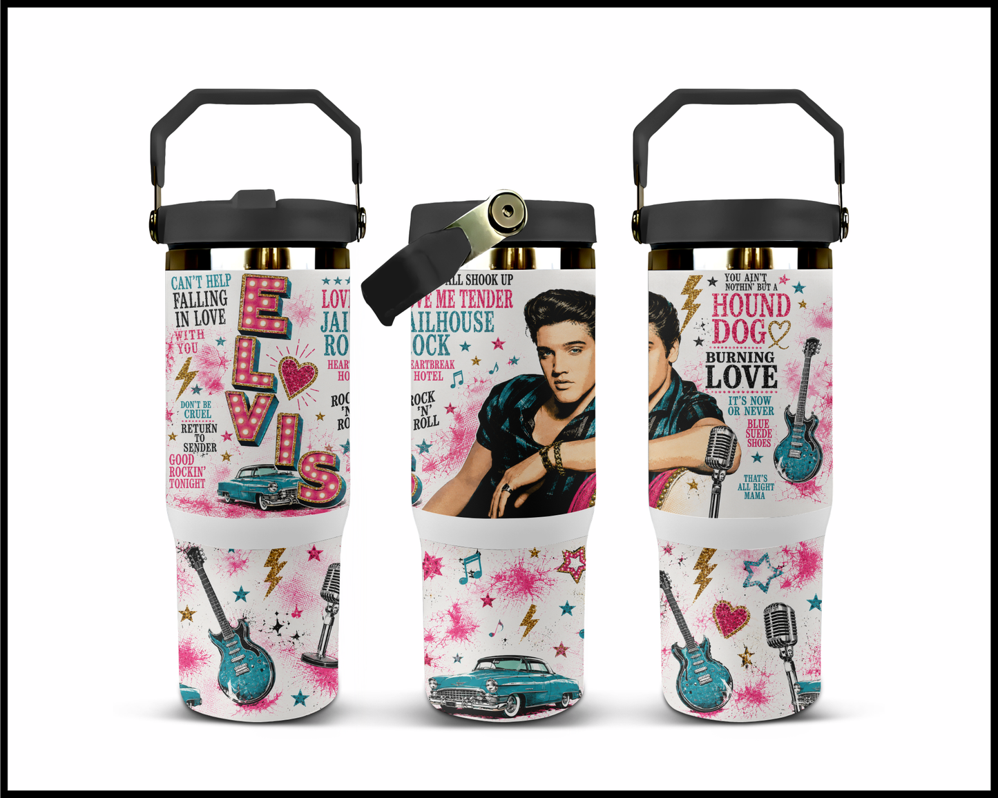 Elvis Inspired Big Guzzler Stainless Steel Tumbler (1335)