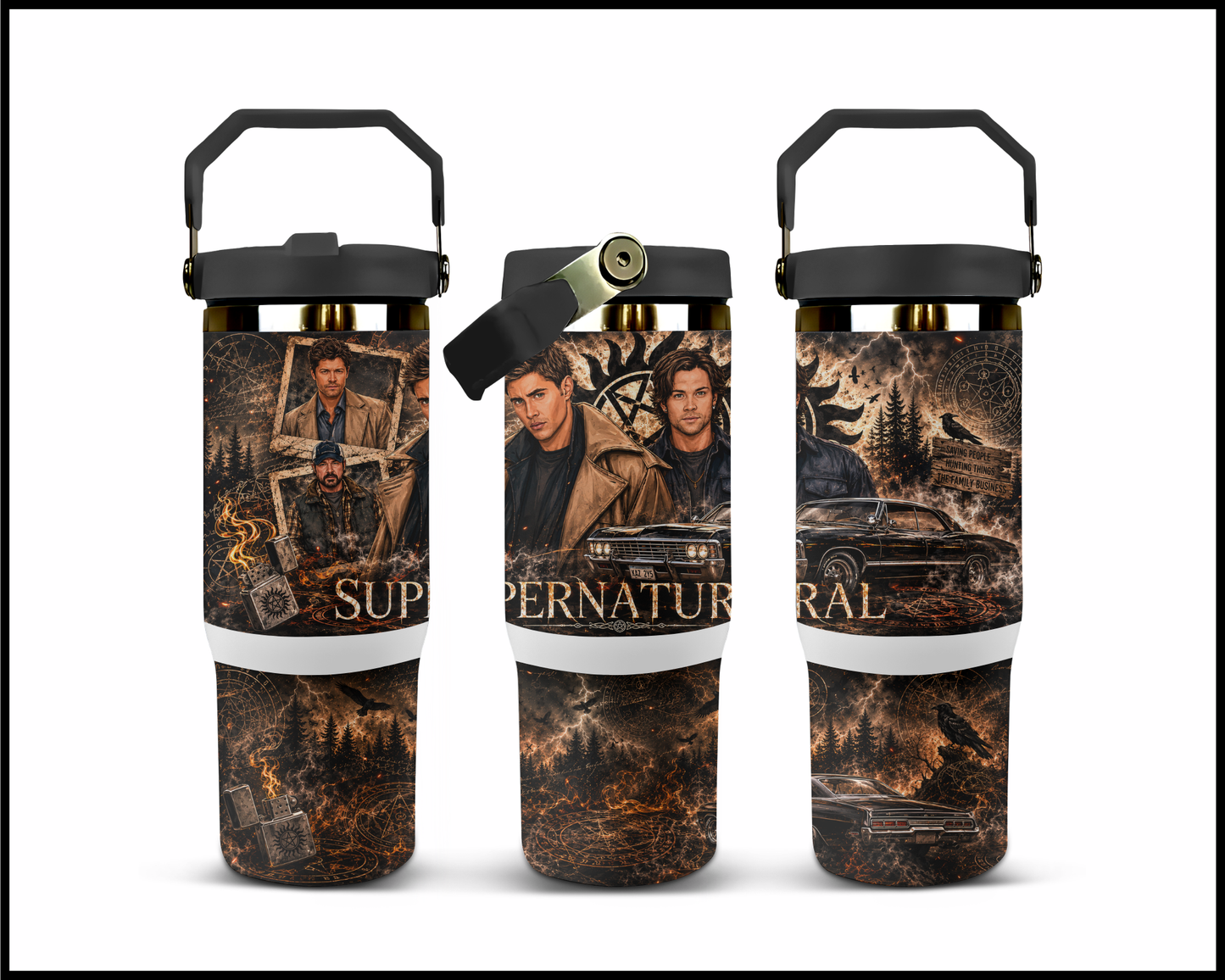 Supernatural Inspired Big Guzzler Stainless Steel Tumbler (1341)