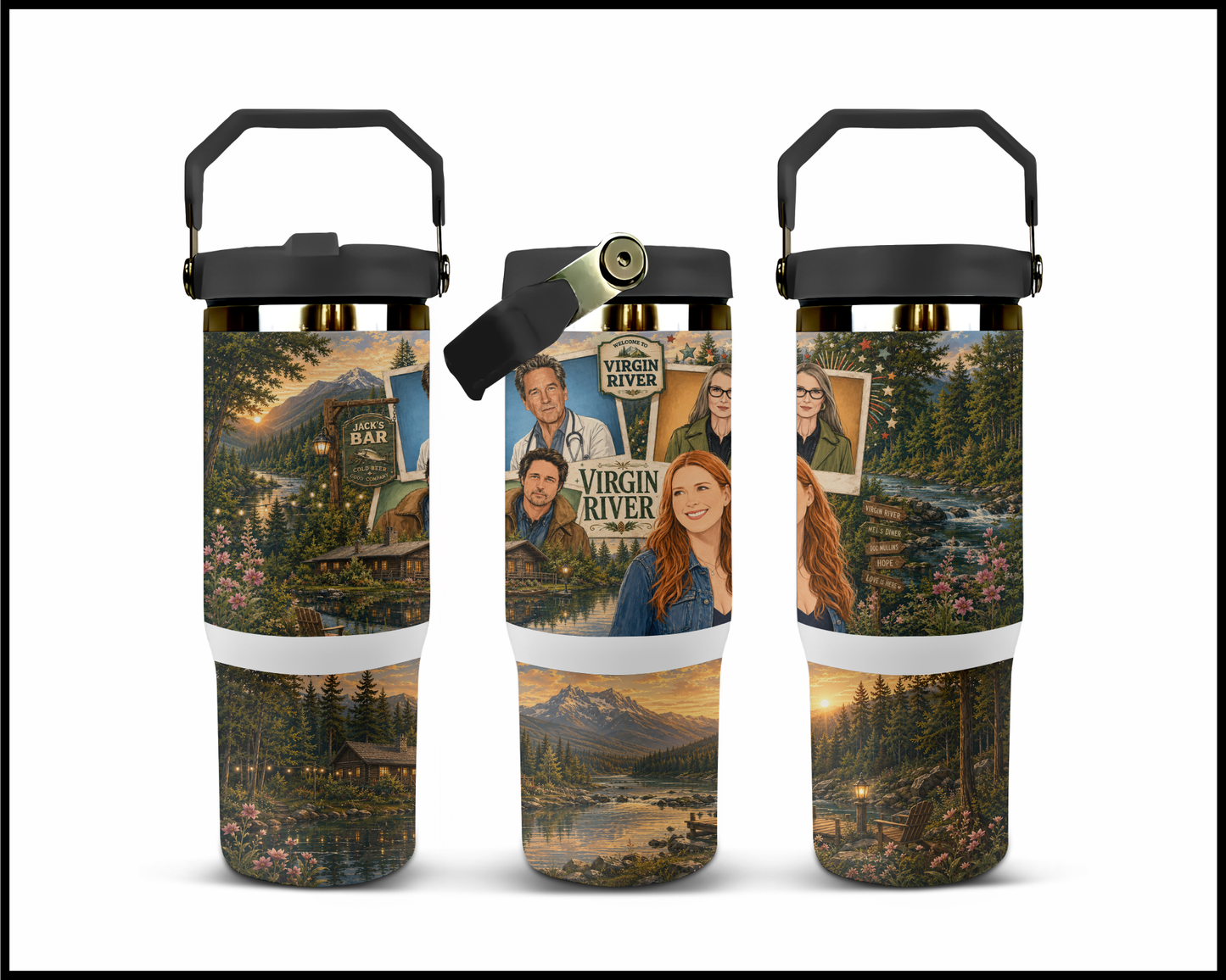 Virgin River Inspired Big Guzzler Stainless Steel Tumbler (1343)