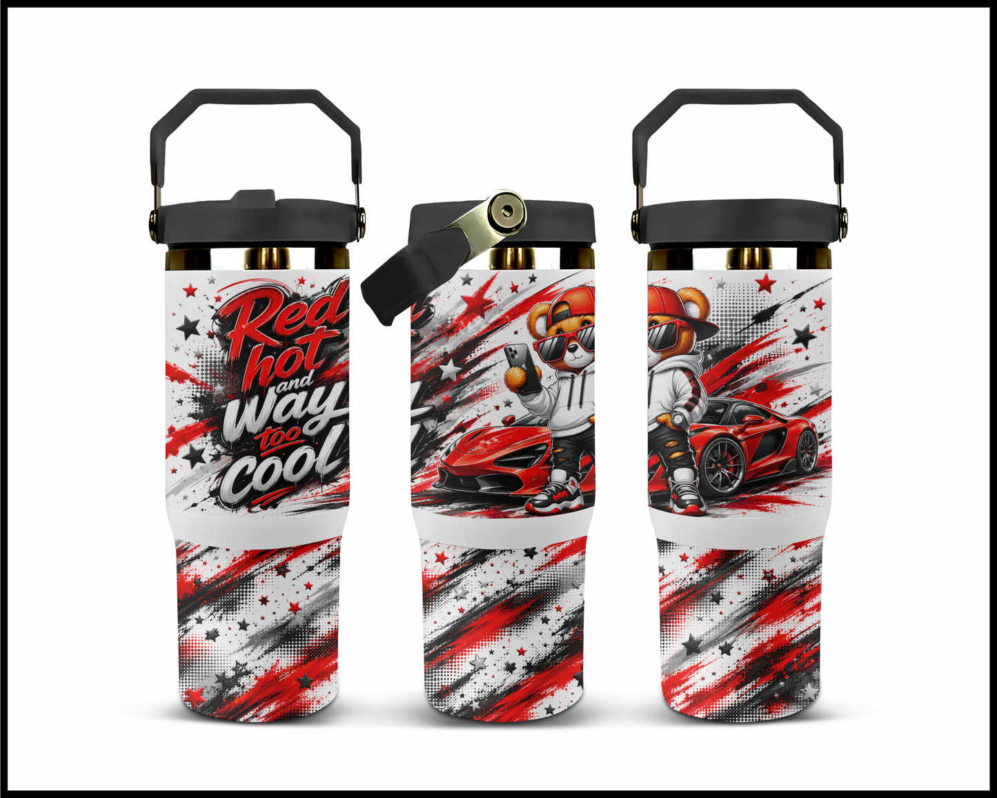 Red Hot & Way Too Cool Big Guzzler Stainless Steel Tumbler (1368)