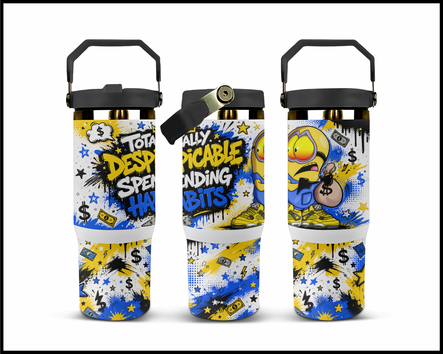 Totally Despicable Spending Habits Big Guzzler Stainless Steel Tumbler (1375)
