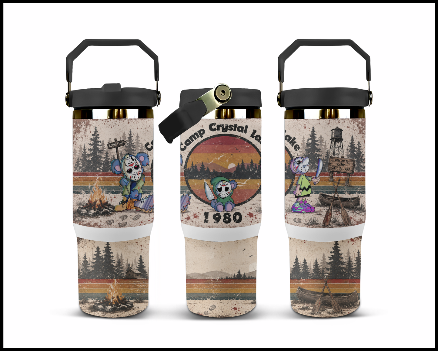 Camp Crystal Lake Big Guzzler Stainless Steel Tumbler (1382)