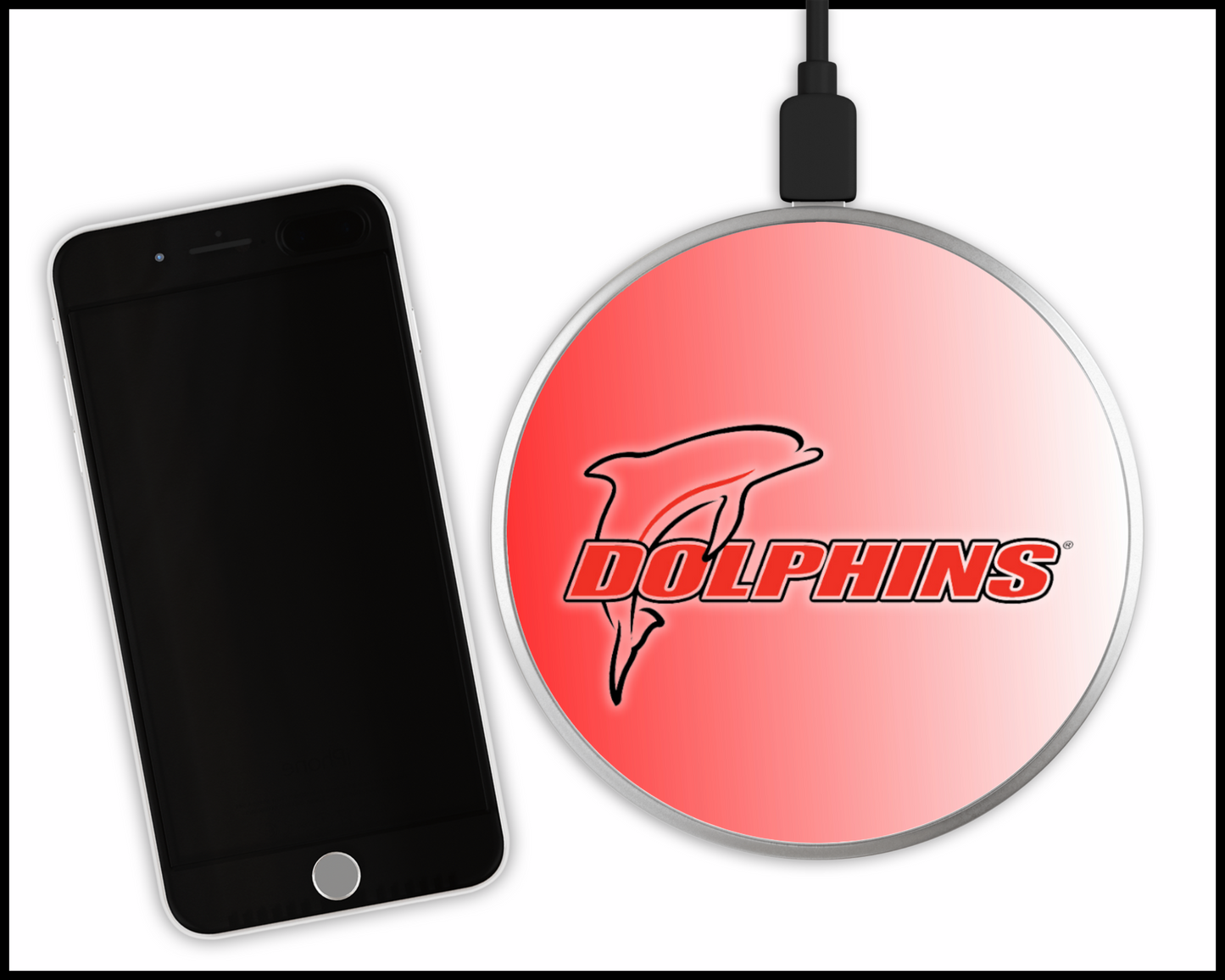 Dolphins Sublimated Wireless Phone Charger (003)