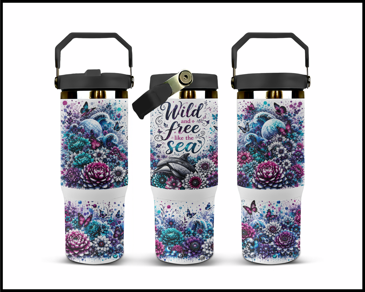 Wild & Free Like The Sea Stainless Steel Tumbler (1458)