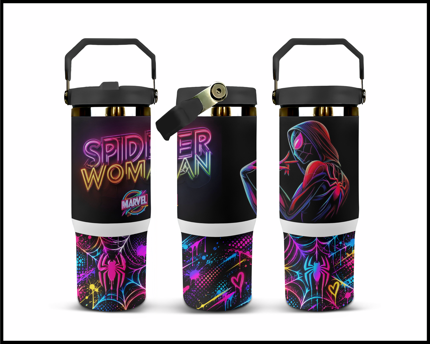 Electric Glow - Madam Web Weaver Stainless Steel Tumbler (1499)