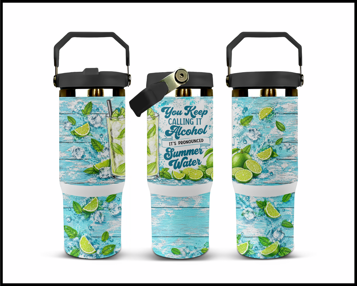 Its Pronounced Summer Water Stainless Steel Big Guzzler Tumbler (1531)