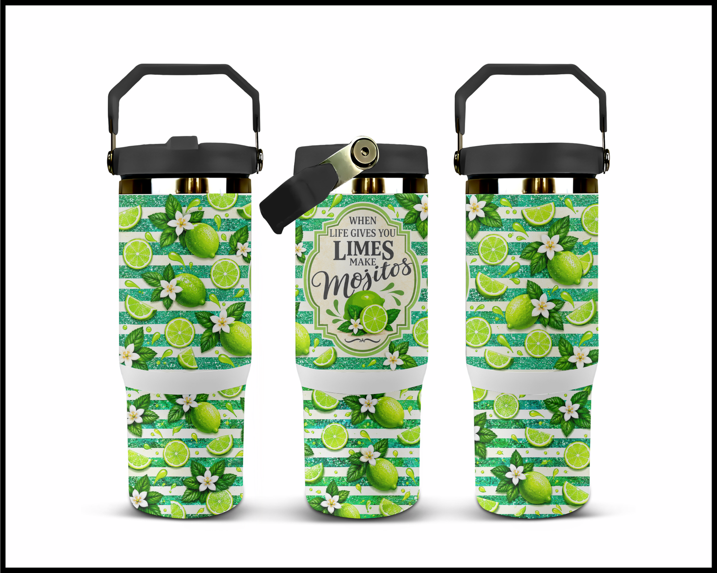Make Mojitos Stainless Steel Big Guzzler Tumbler (1534)