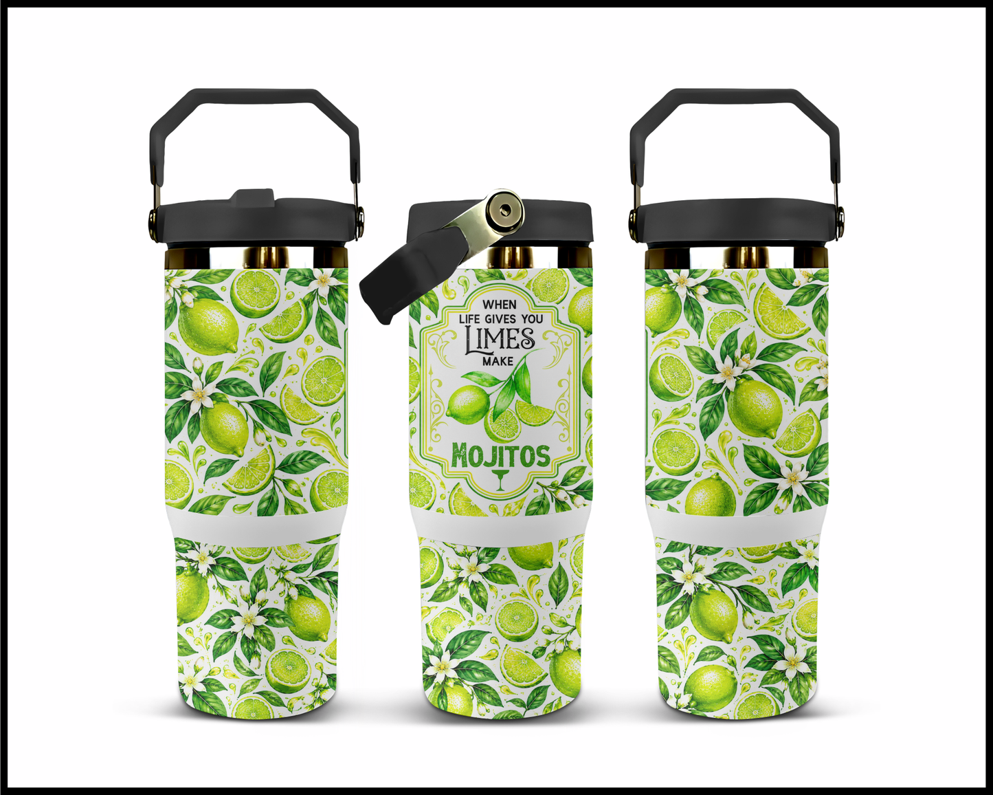 Make Mojitos Stainless Steel Big Guzzler Tumbler (1544)