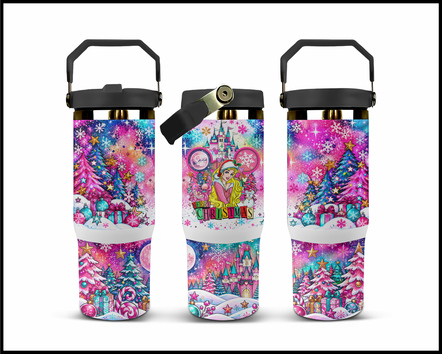 Magical Kingdom Christmas Stainless Steel Big Guzzler Tumbler (1637)