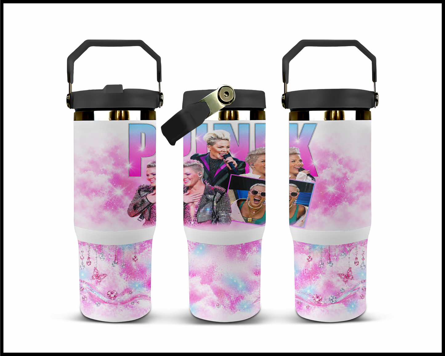 P!nk Stainless Steel Big Guzzler Tumbler (1658)