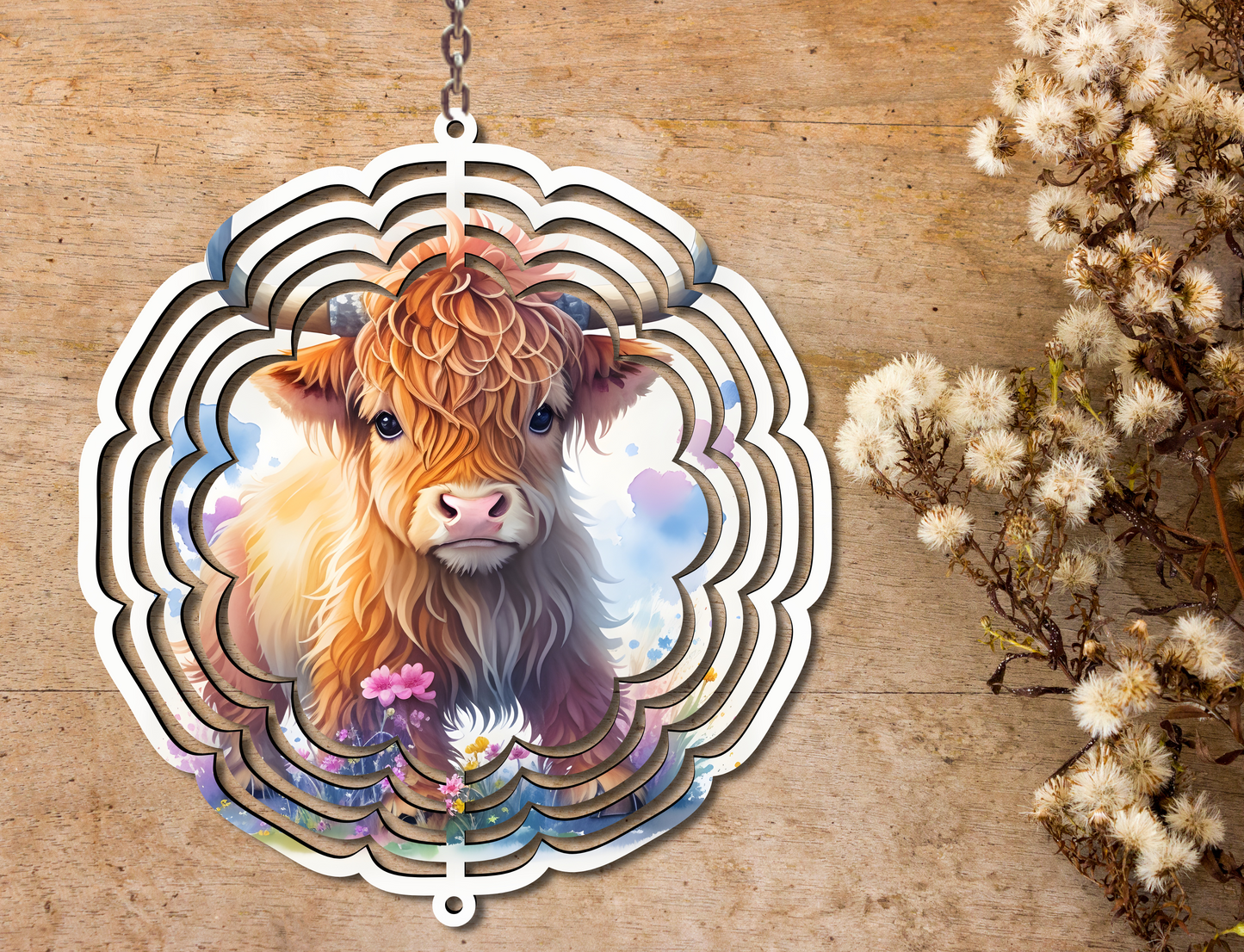 Highland Cow Wind Spinner (068)