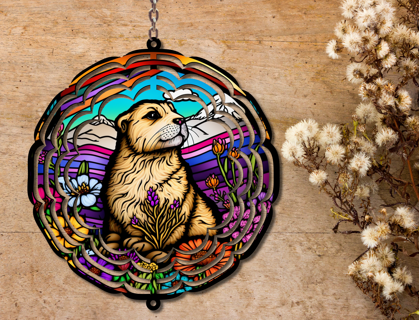 Groundhog Wind Spinner (116)