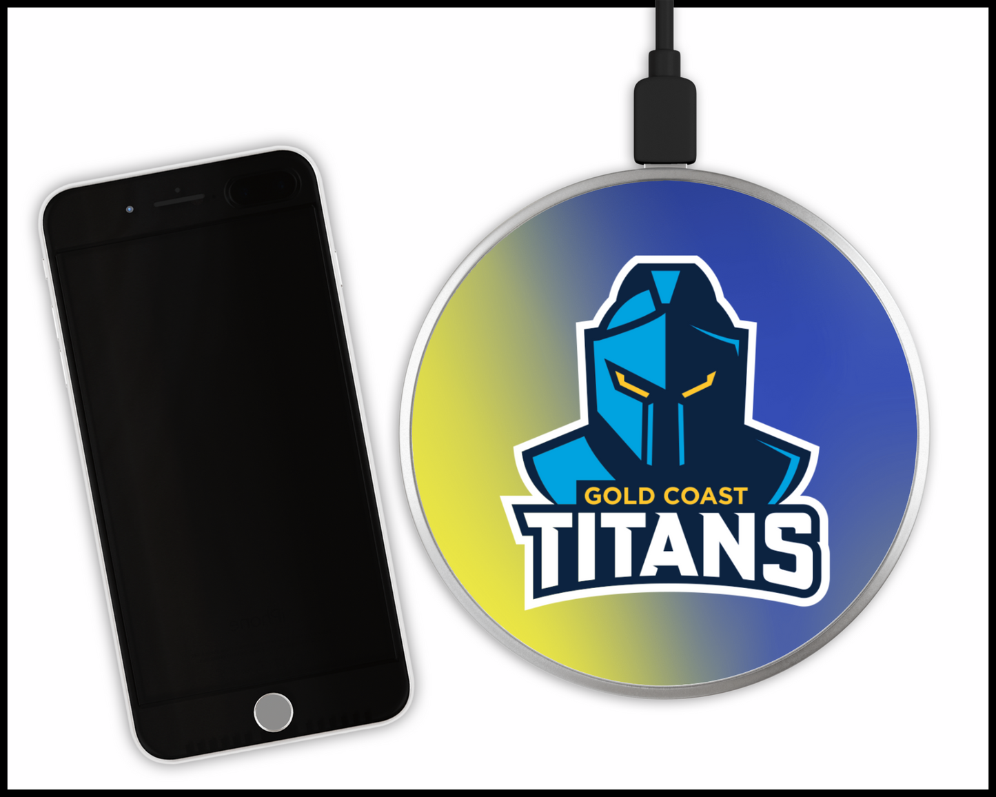 Gold Coast Titans Sublimated Wireless Phone Charger (003)