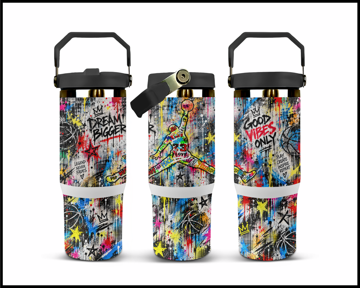 Michael Jordan Inspired Stainless Steel Big Guzzler Tumbler (1826)