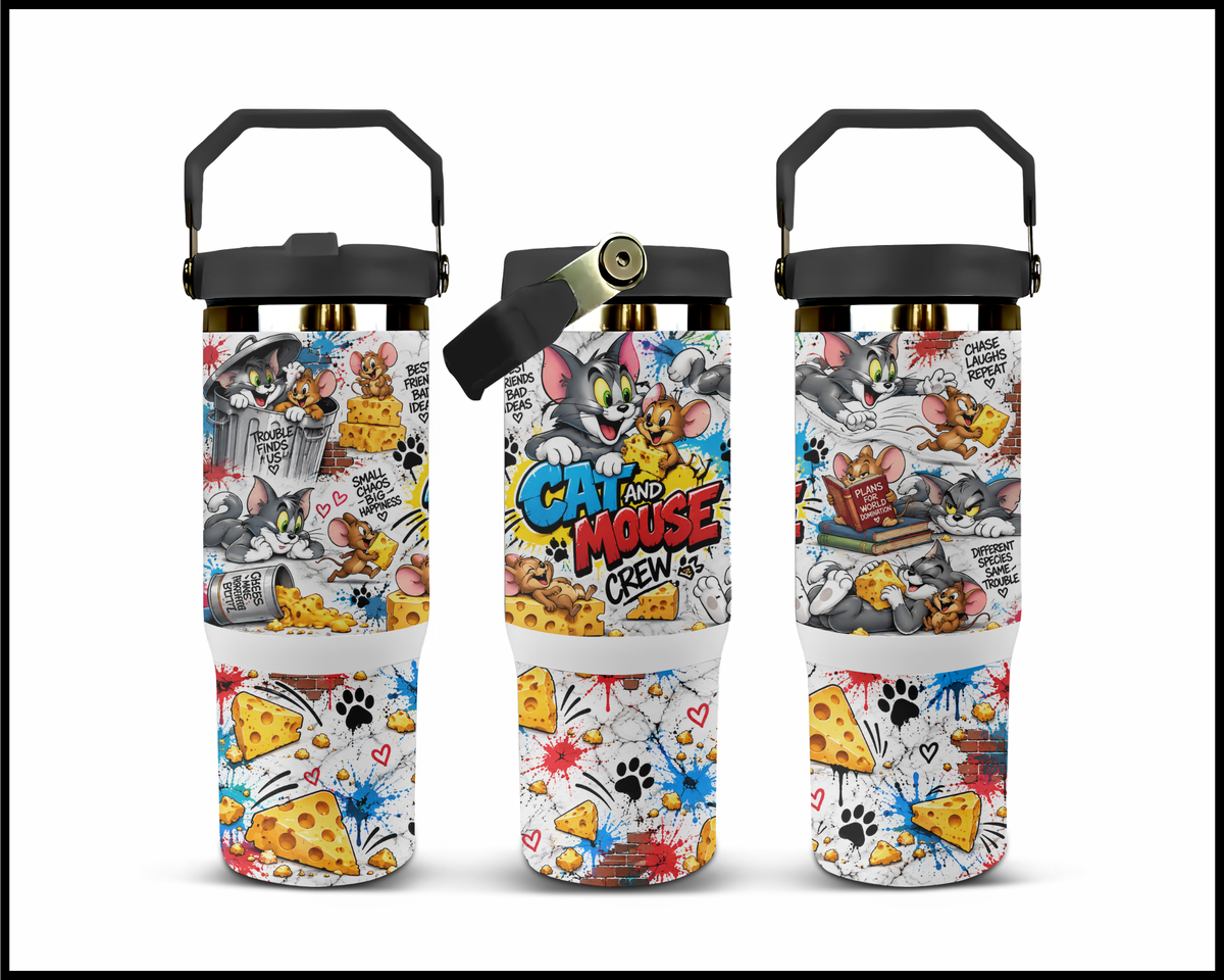 Love, Laugh, Chase, Repeat Stainless Steel Big Guzzler Tumbler (1828)