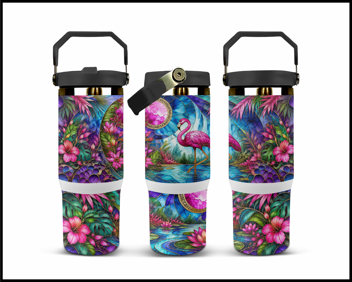 Flamingo Dreams Stainless Steel Big Guzzler Tumbler (1833)