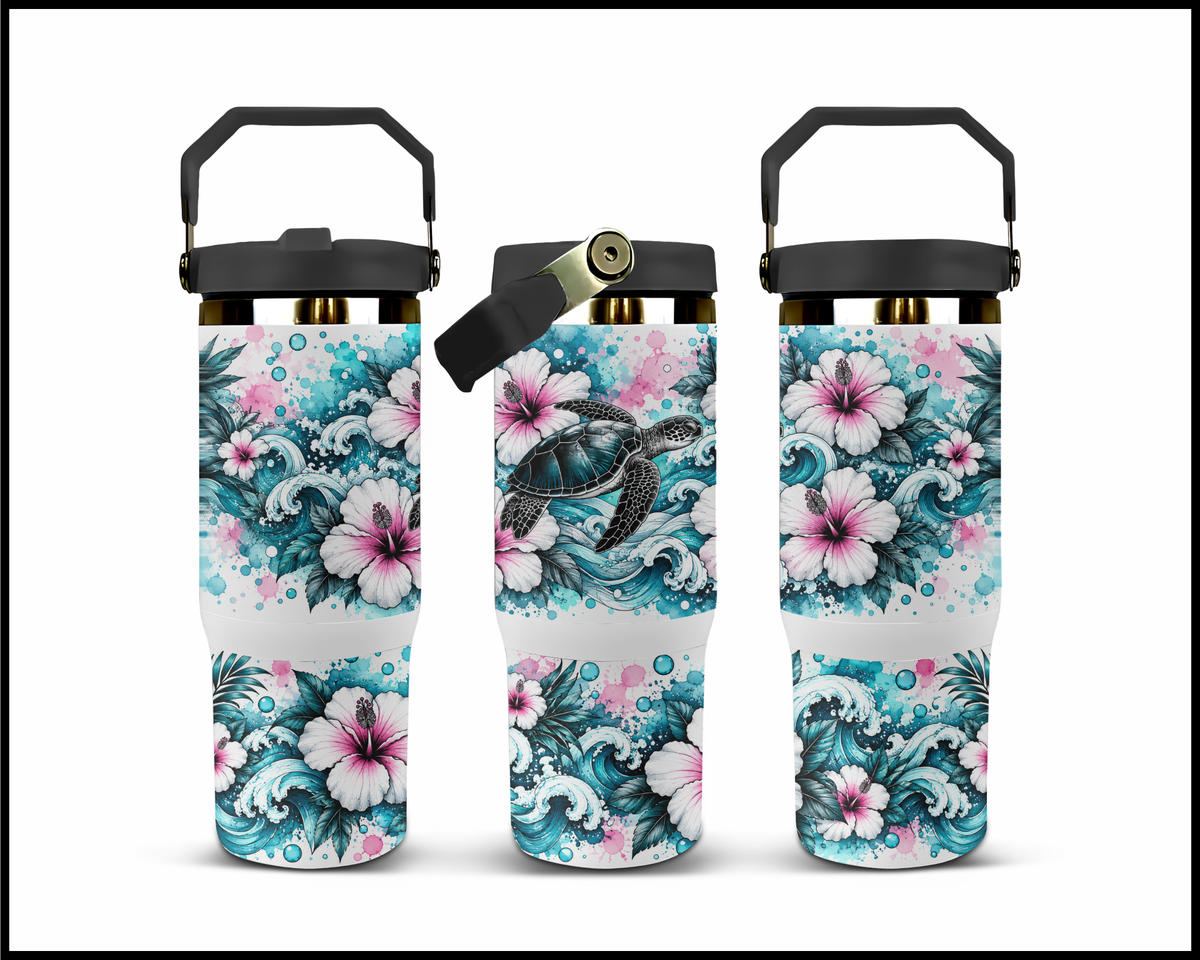 Ocean Mist Sea Turtle Stainless Steel Big Guzzler Tumbler (1836)
