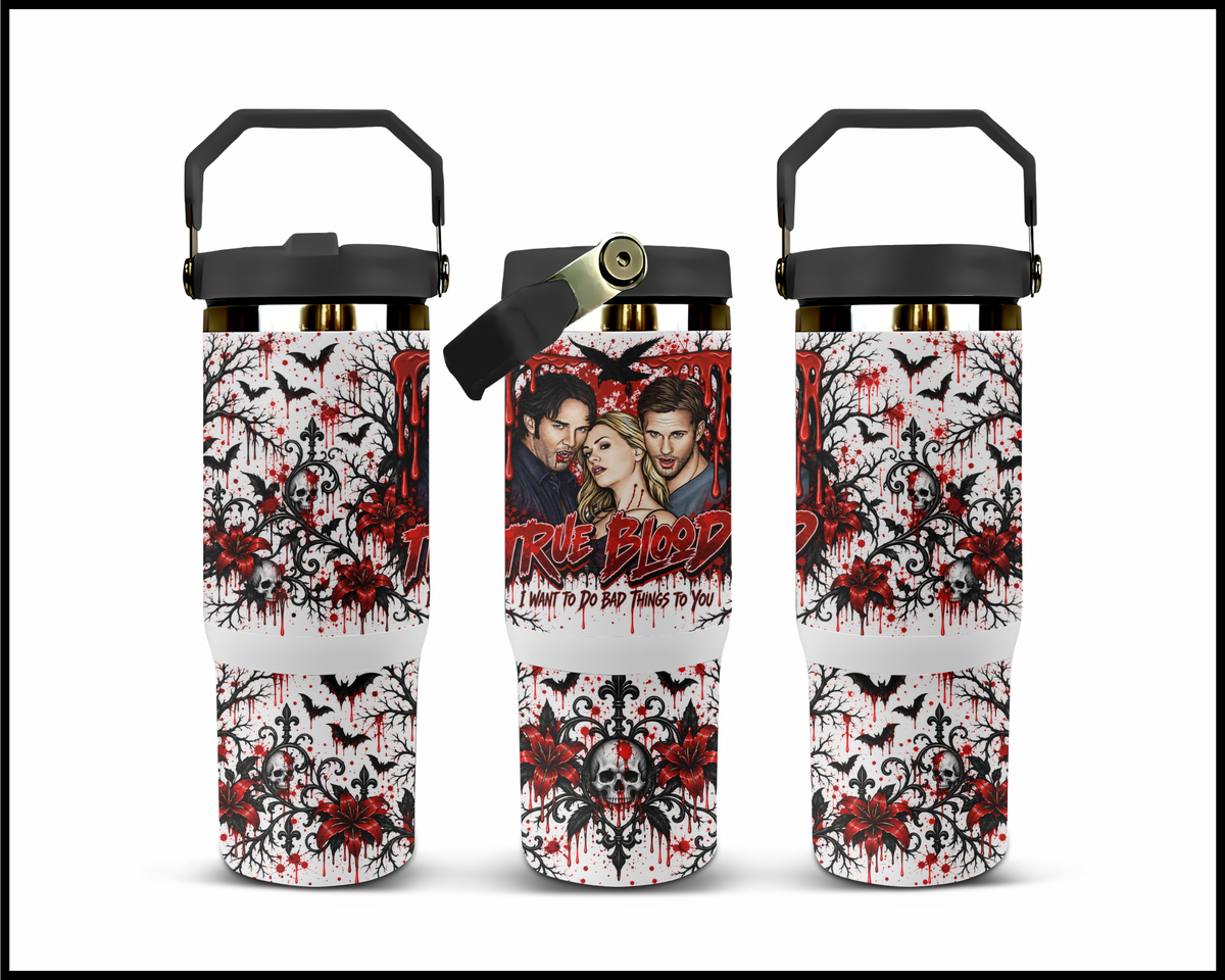 True Blood Inspired Stainless Steel Big Guzzler Tumbler (1897)
