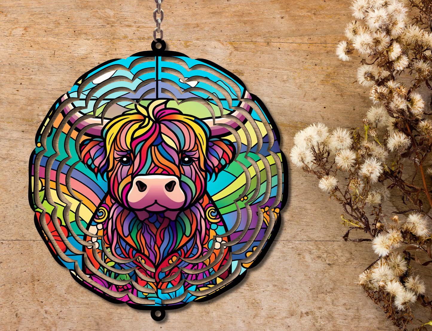 Highland Cow Wind Spinner (144)