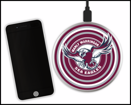 Manly Sea Eagles Sublimated Wireless Phone Charger (002)