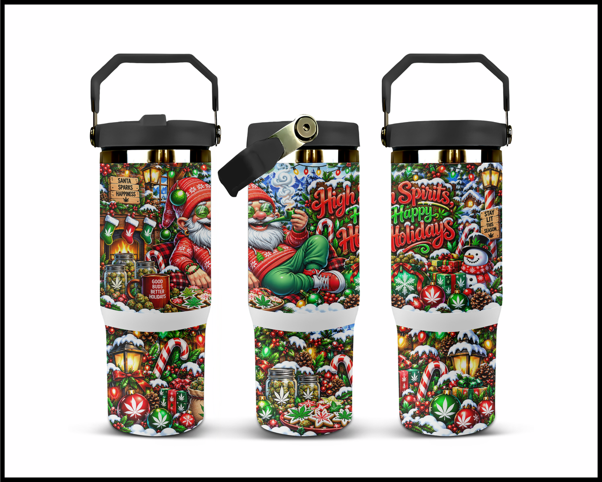 High Spirits Happy Holidays Stainless Steel Big Guzzler Tumbler (1921)