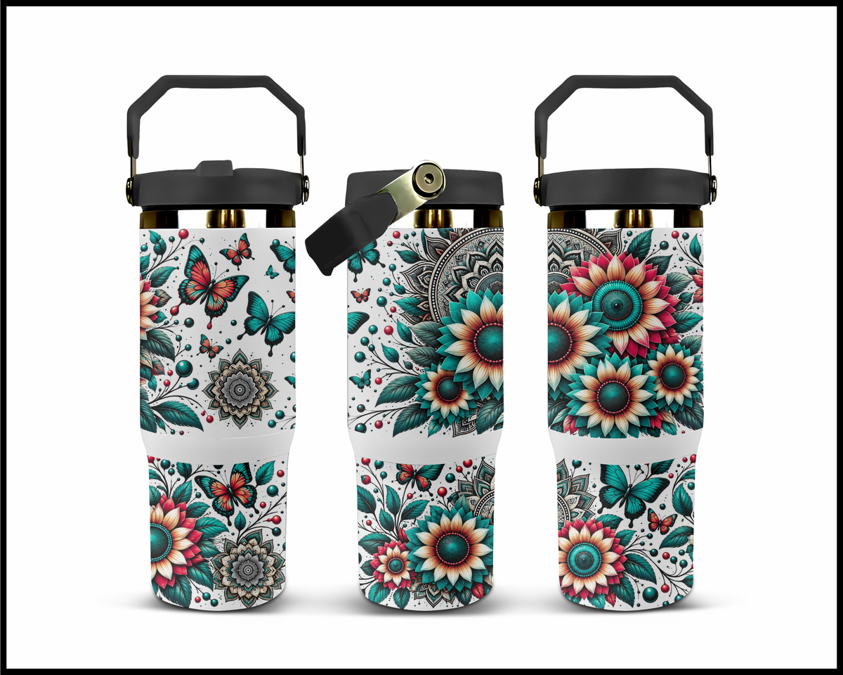 Boho Butterfly Breeze Stainless Steel Big Guzzler Tumbler (1959)