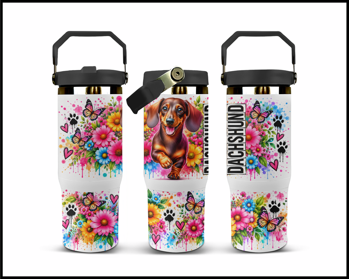 Blooming Dachshund Stainless Steel Big Guzzler Tumbler (1966)