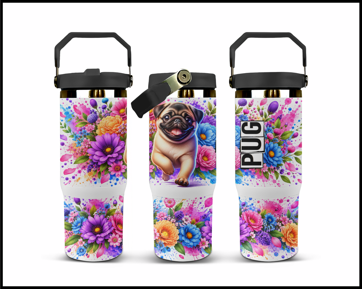 Blooming Pug Stainless Steel Big Guzzler Tumbler (1979)