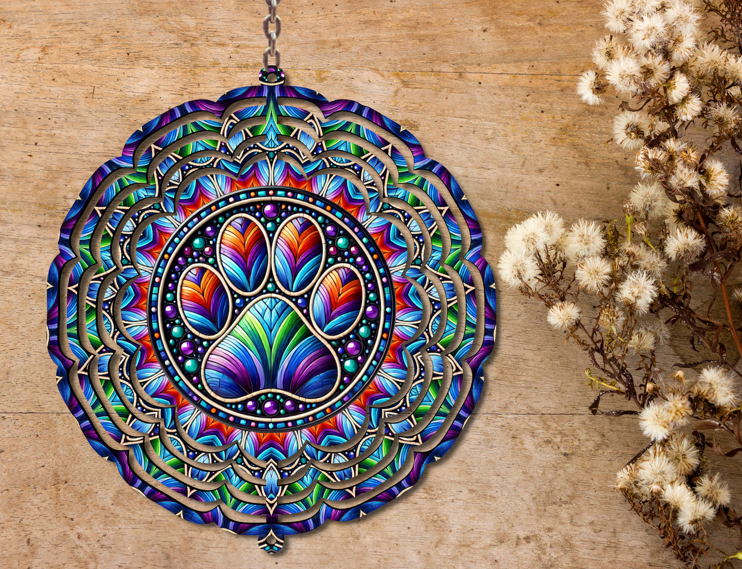 Paw Print Wind Spinner (348)