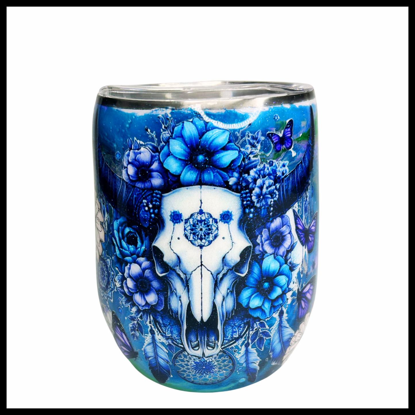 Bull Skull Resin Stainless Steel Wine Cup