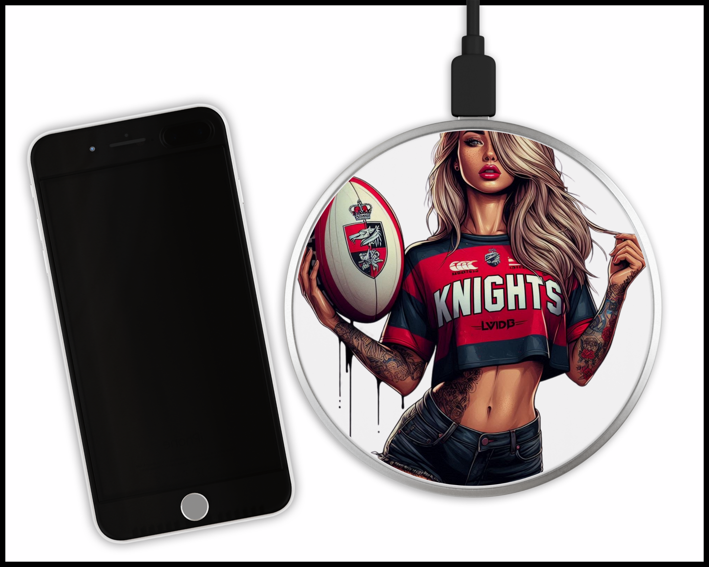 Newcastle Knights Sublimated Wireless Phone Charger (401)
