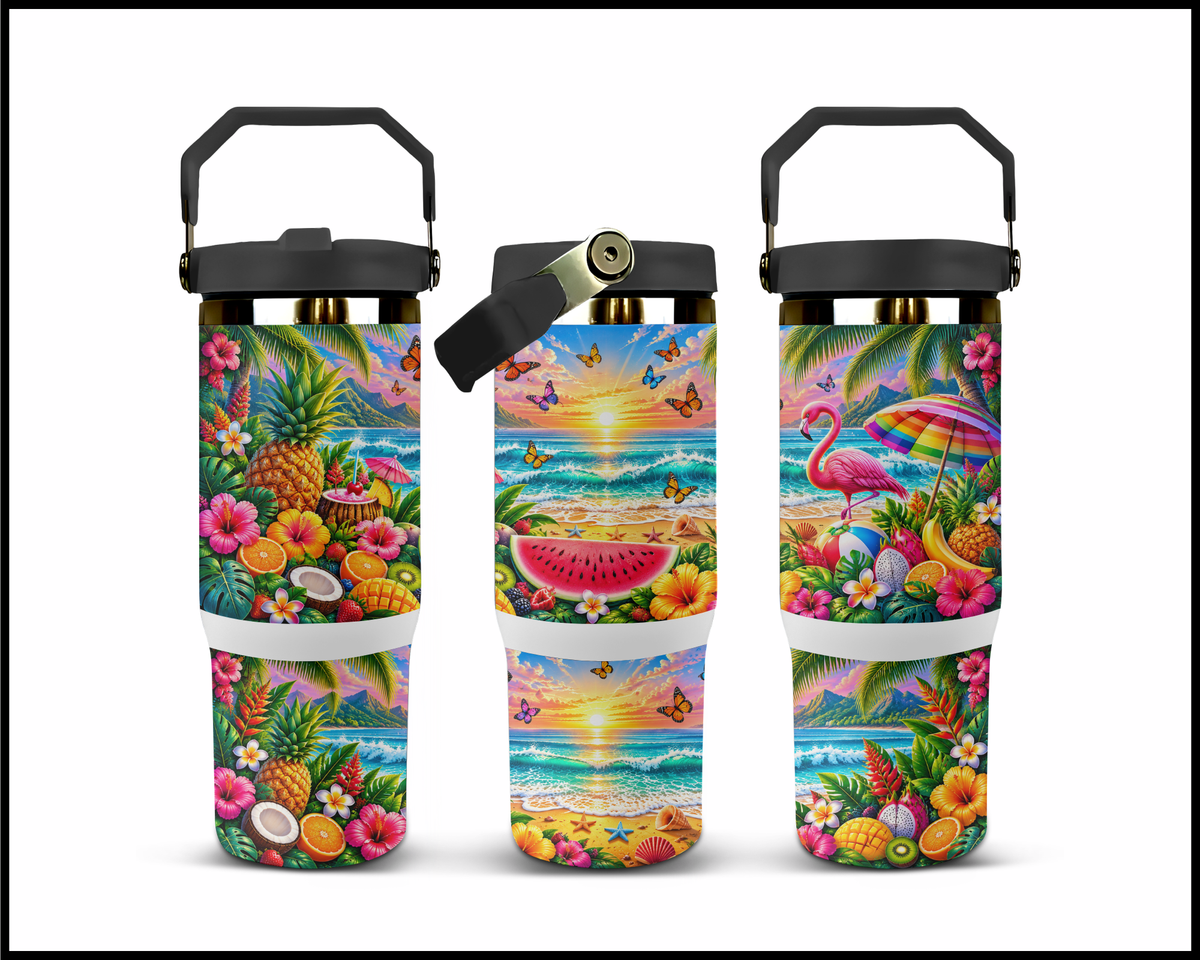 Sweet Flamingo Oasis Stainless Steel Big Guzzler Tumbler (2033)