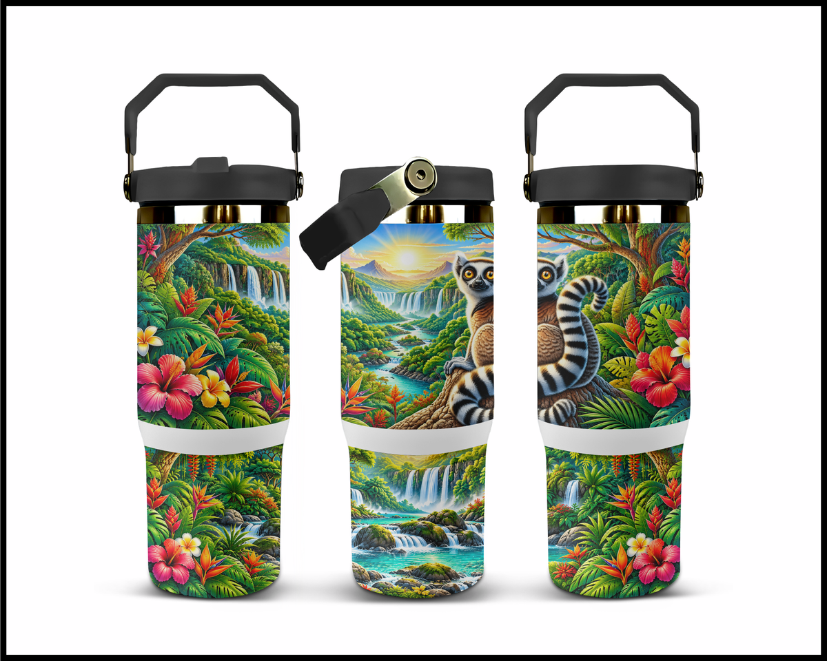 Jungle Dream Lemur Stainless Steel Big Guzzler Tumbler (2039)