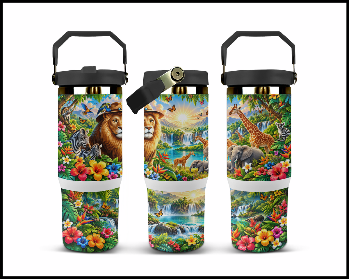 Sweet Safari Sunset Stainless Steel Big Guzzler Tumbler (2041)