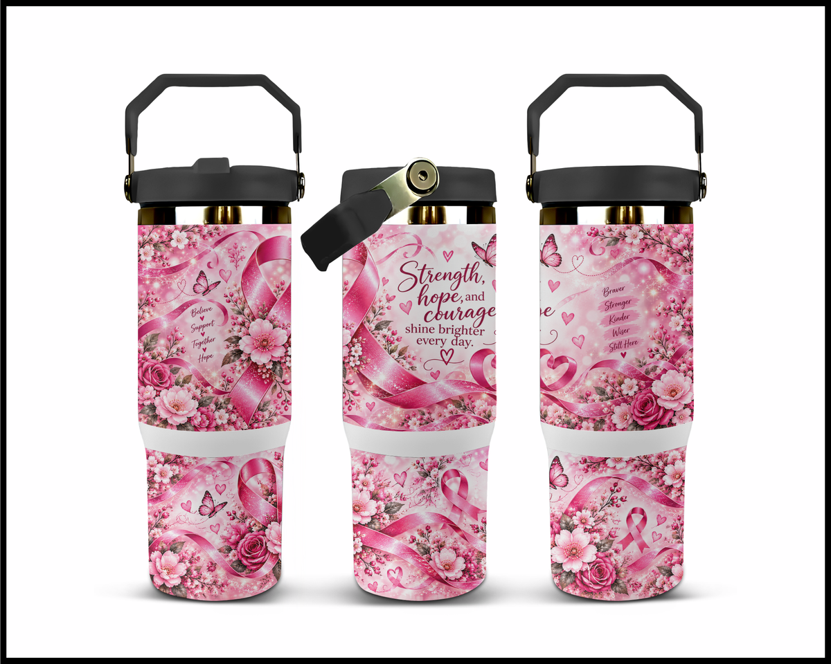 Breast Cancer Awareness Stainless Steel Big Guzzler Tumbler (2044)