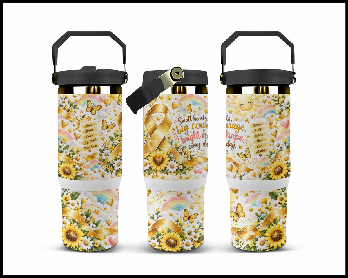 Childhood Cancer Awareness Stainless Steel Big Guzzler Tumbler (2045)