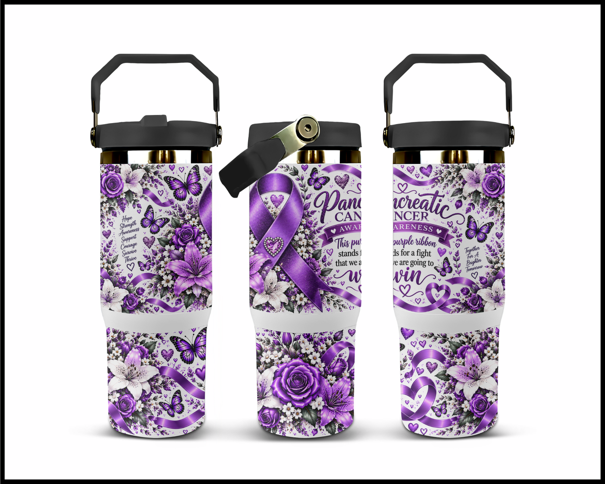 Pancreatic Cancer Awareness Stainless Steel Big Guzzler Tumbler (2065)