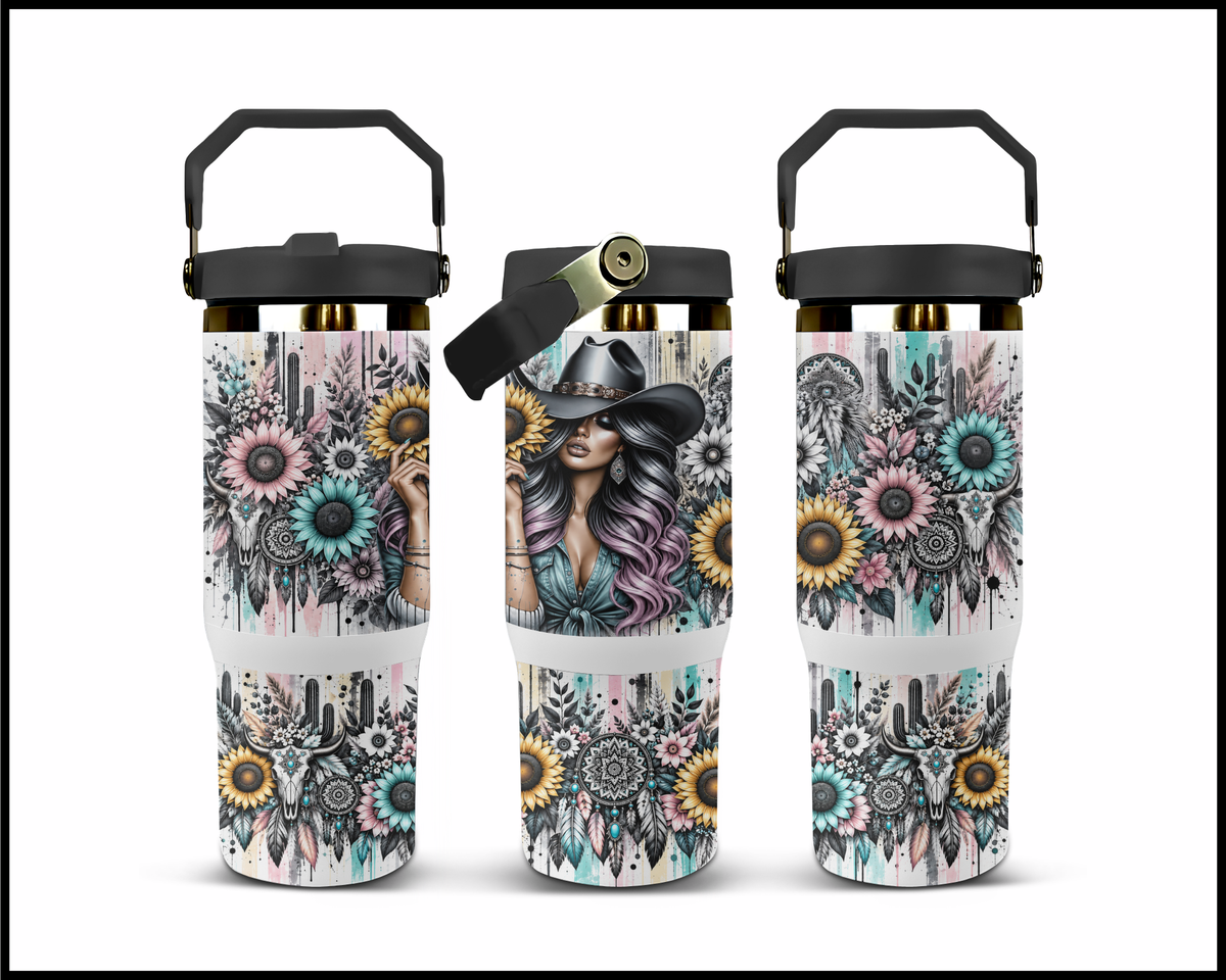 Wild Like The West Stainless Steel Big Guzzler Tumbler (2076)