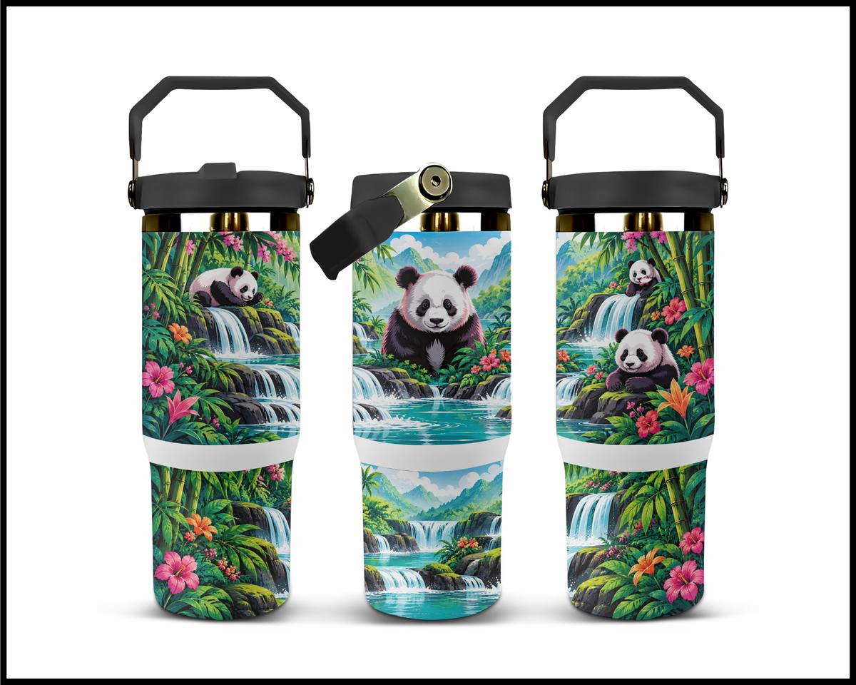 Bamboo & Blooms Stainless Steel Big Guzzler Tumbler (2098)
