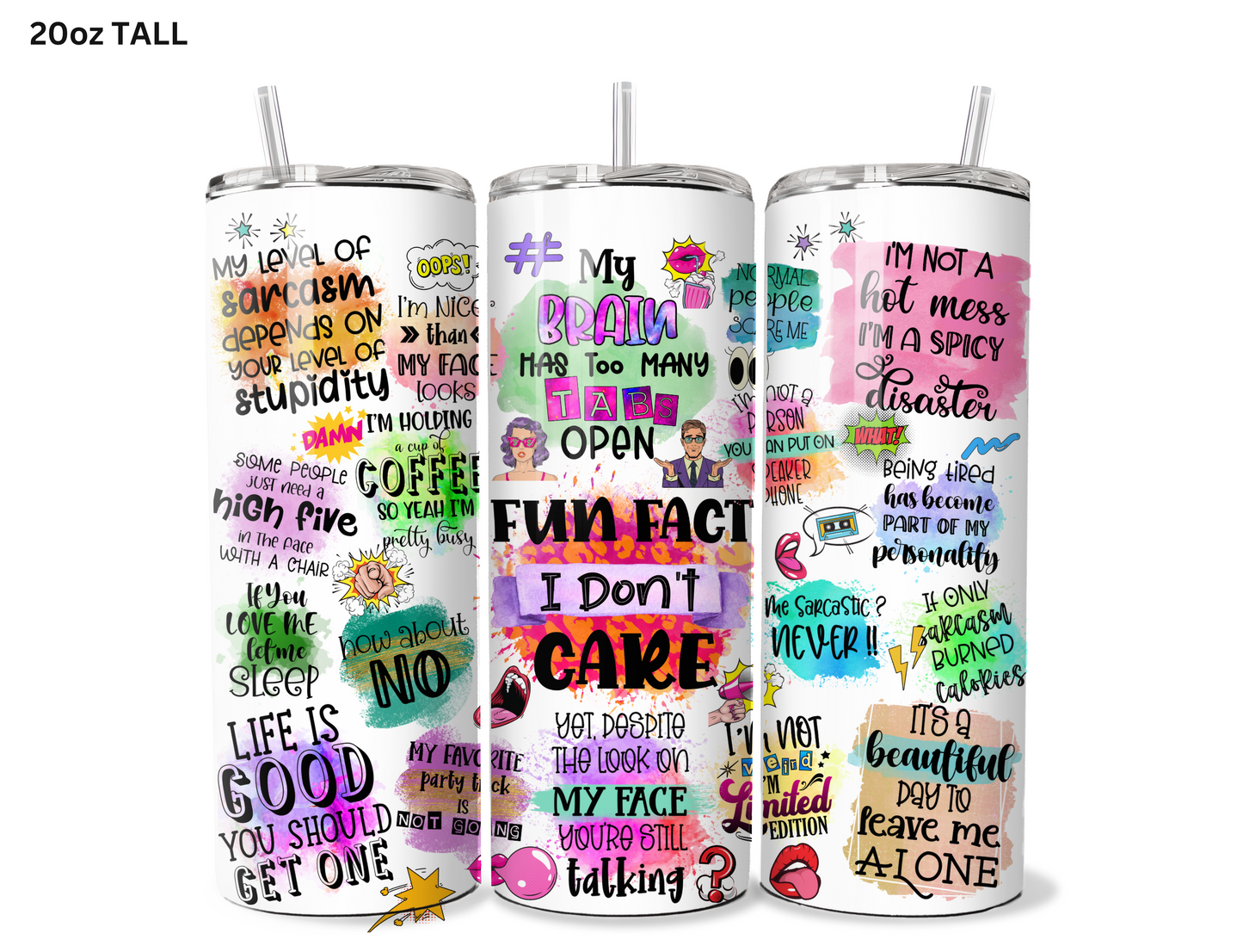 Fun Fact - I Don't Care Tumbler
